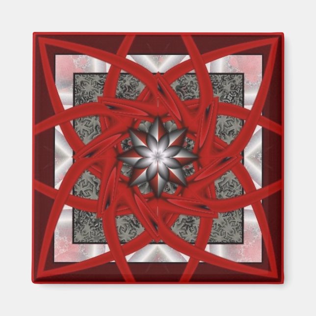 Íman Estrela Negra Vermelha 2 (Frente)