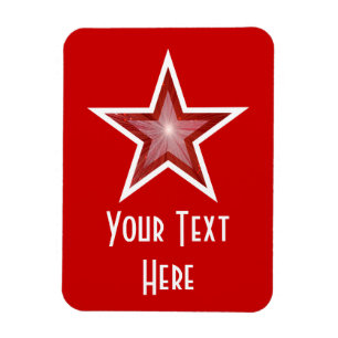 Íman Estrela vermelha vermelho vertical do ímã flexí