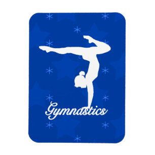 Íman Estrelas azuis da menina da ginástica