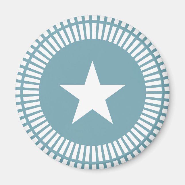 Íman Estrelas Azuis e Brancas e Listras (Frente)