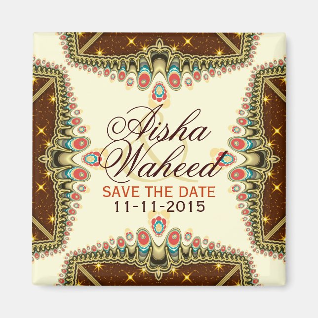 Íman Estrelas Boêmianas Anunciam Imagem de Data de Casa (Frente)