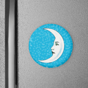Íman Estrelas brancas crescentes do branco da cara de