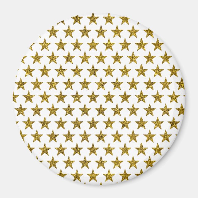 Íman Estrelas brilhantes douradas (Frente)
