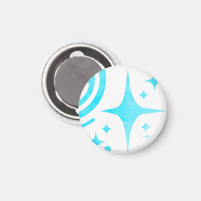 Íman Estrelas brilhantes, farol da Idade Digital Sem Li (Front/Back)