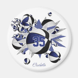 Íman estrelas de basquete azul personalizadas