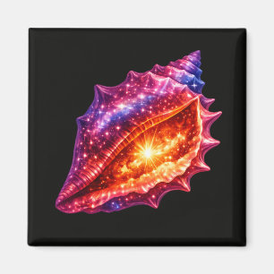 Íman estrelas de concha da galáxia cósmica design náuti