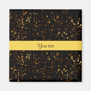 Íman Estrelas de Natal Douradas e brilhantes