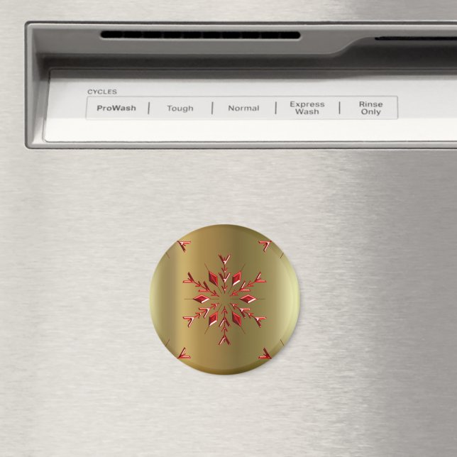 Íman Estrelas de Natal Vermelho na Dourada (In Situ (Dishwasher))