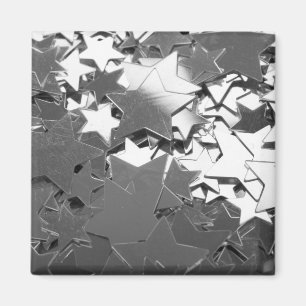 Íman Estrelas decorativas prateadas