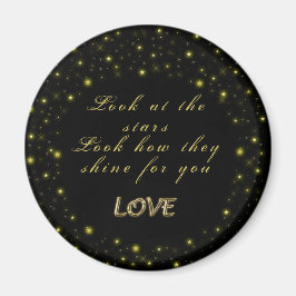 Íman Estrelas Douradas personalizadas e brilhantes a pr