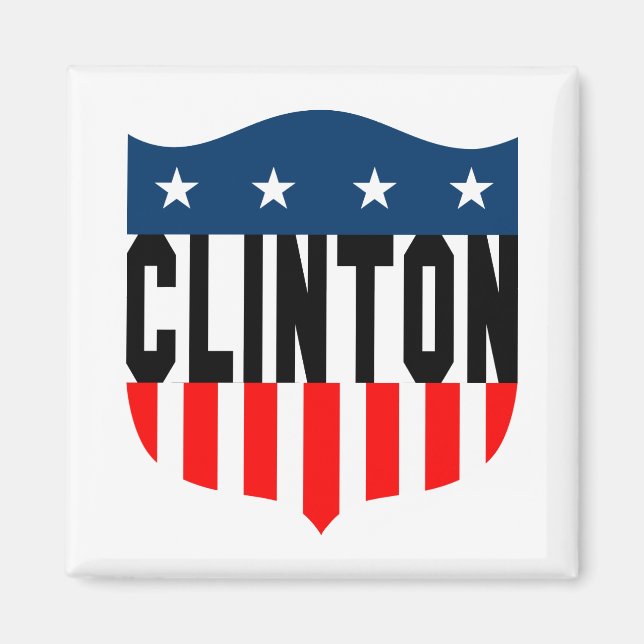 Íman estrelas e listras de pinhão da hillary (Frente)