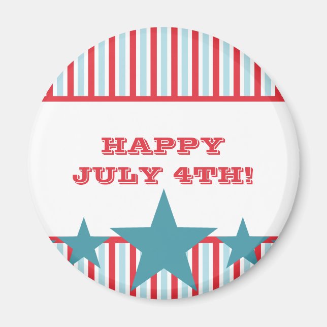 Íman Estrelas e Listras Negros (Frente)