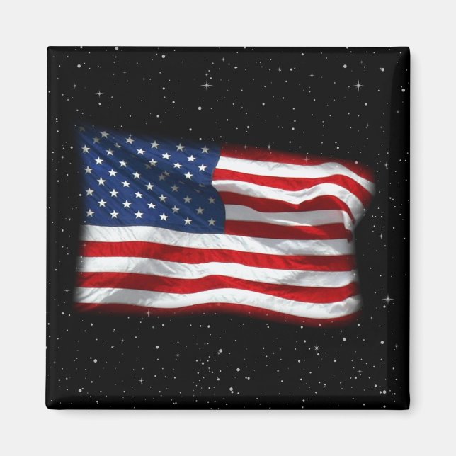 Íman Estrelas e Stripes Bandeira Americana Patriótica (Frente)