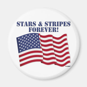 ÍMAN ESTRELAS E STRIPES PARA SEMPRE!