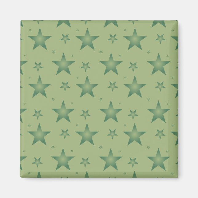 Íman Estrelas Elegante e Na moda em Verde Sage (Frente)