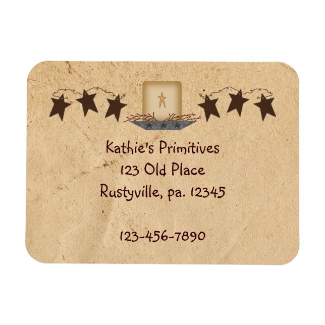 Íman Estrelas enferrujadas E Magnetos Premium De Velas (Horizontal)