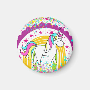 Íman Estrelas mágicas Bonito do Pastel Unicórn Rainbo