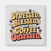 Estressado, abençoado e café Obcecado Mug 11oz.