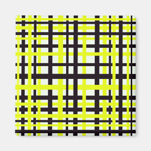 Íman Estrias de Intertravamento Amarelo Branco Preto