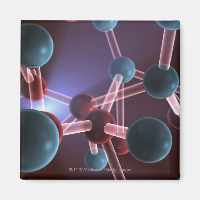 Íman Estrutura molecular da cafeína (Frente)