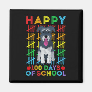 Íman Estudante De Cachorro Schnauzer Feliz 100 Dias De