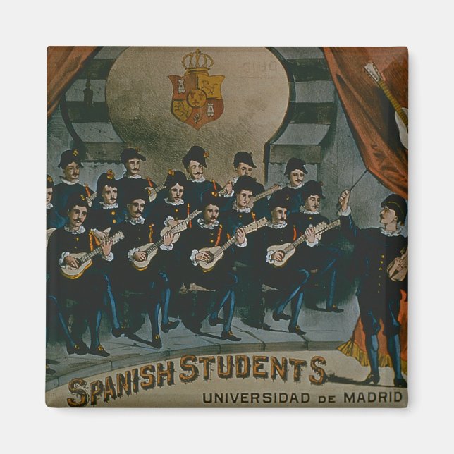Íman "Estudantes espanhóis, Universidade de Madrid" (co (Frente)