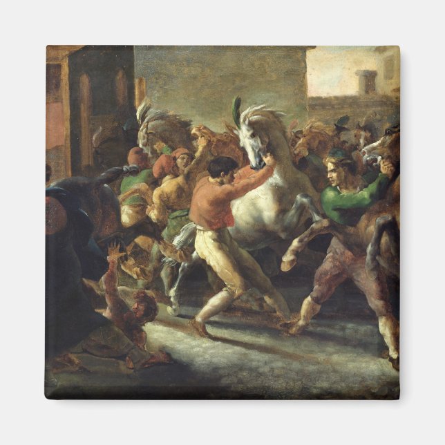 Íman Estudo da Raça dos Cavalos Bárbaros, 1817 (Frente)