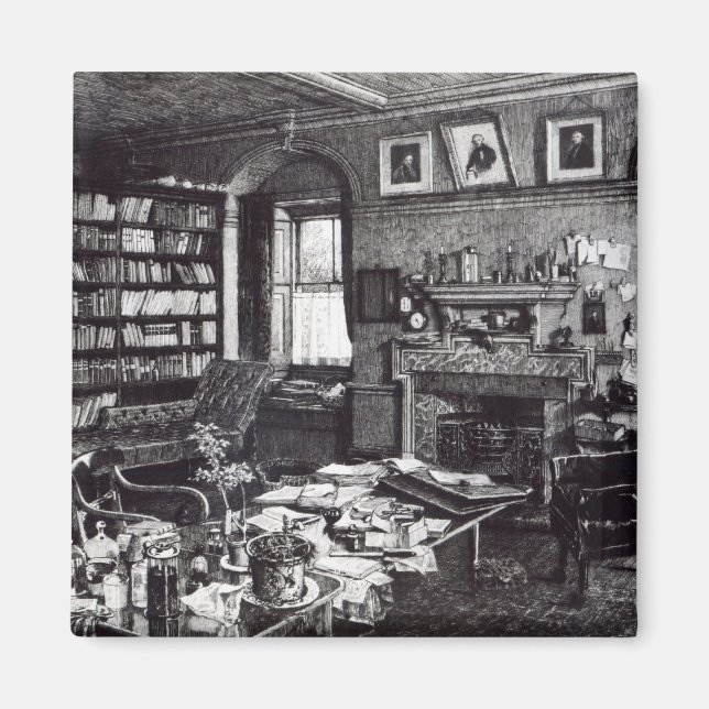 Íman Estudo de Charles Darwin em Down House, 1882 (Frente)