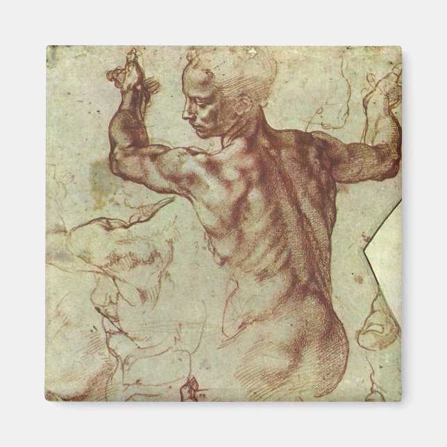 Íman Estudo de Michelangelo para uma Sibila Líbia (Frente)