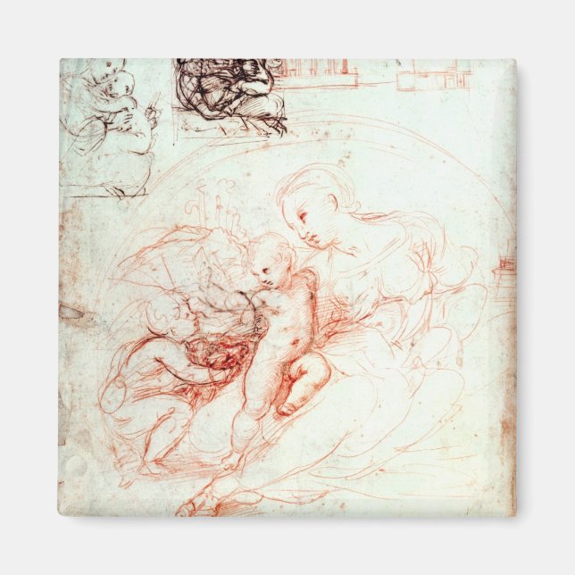 Íman Estudo para Alba Madonna, c.1508-09 (Frente)