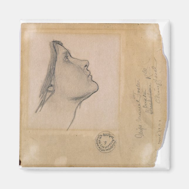 Íman Estudo para "Lamia", c.1904-05 (lápis em papel) (Frente)