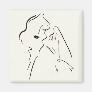 Íman Estudo Simples - Esboço de uma Senhora