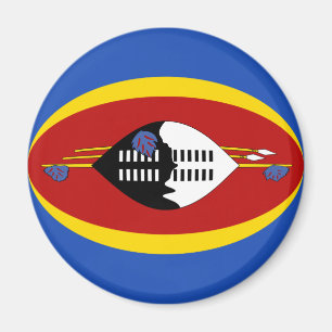 Íman Eswatini Fisheye Flag Magnet