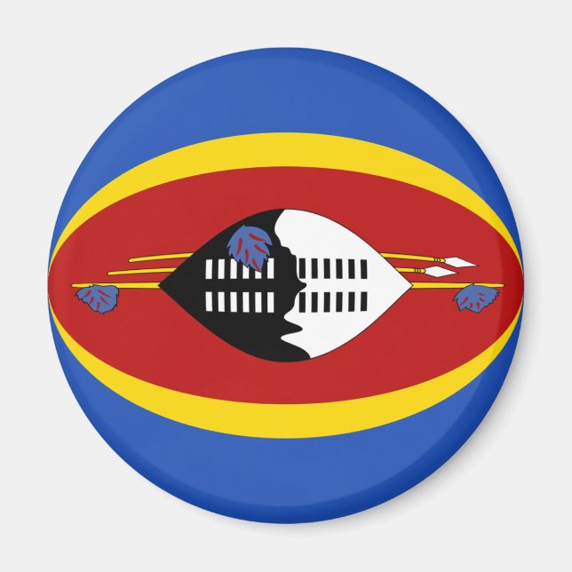 Íman Eswatini Fisheye Flag Magnet (Frente)