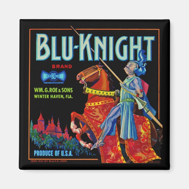 Íman Etiqueta de Fruta do Blu Knight (Frente)