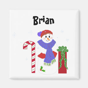 Íman Etiqueta de Nome de Boneco de Neve