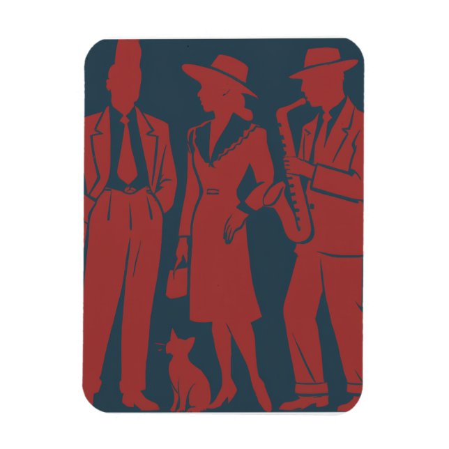 Íman Etiqueta de presentes Zazous (Vertical)