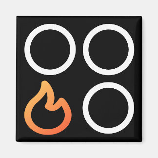 Íman Etiqueta de queimador frontal esquerda do botão de