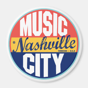 Íman Etiqueta do vintage de Nashville