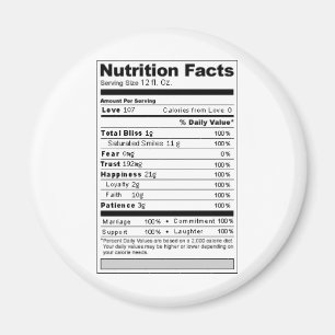 Íman Etiqueta engraçada da nutrição do doce do
