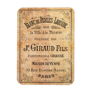 Íman Etiqueta francesa da beleza do vintage