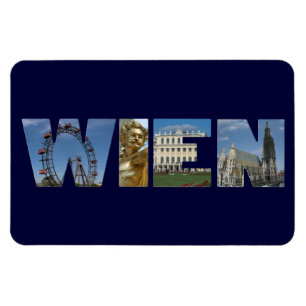 Íman Etiqueta Wien com marcas de referência famosas