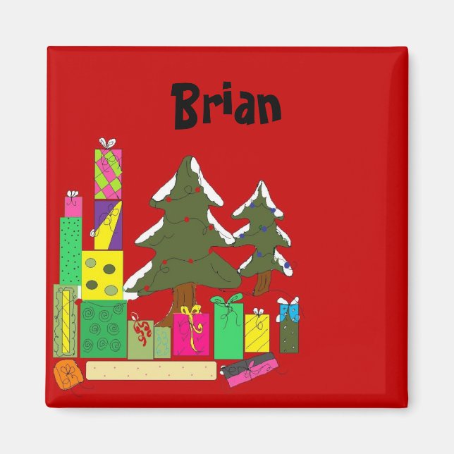 Íman Etiquetas de Natal (Frente)