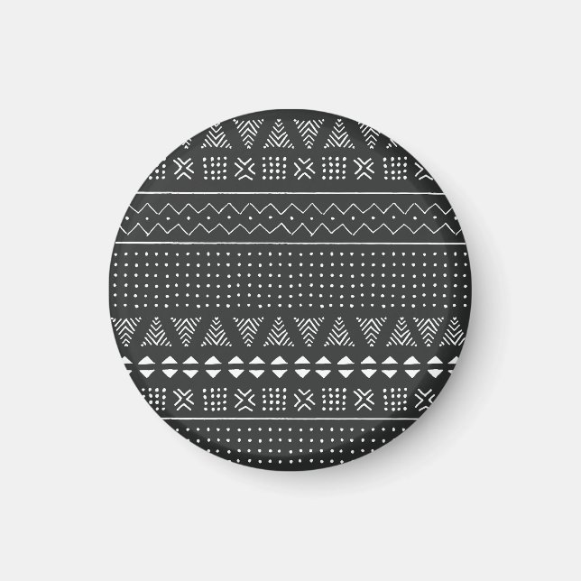 Íman Etnia tribal: padrão branco negro. (Frente)