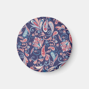 Íman Étnico Floral: Abstrato Oriental sem carne.
