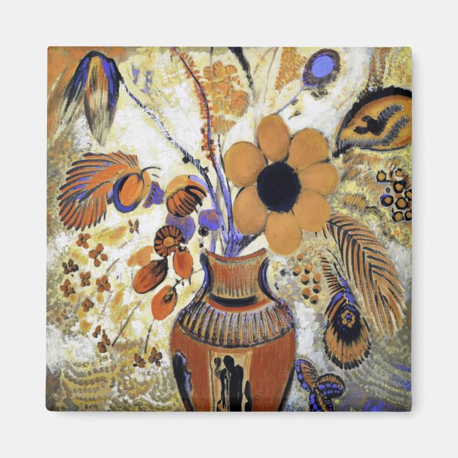 Íman Etruscan Vase com Flores, Redon (Frente)