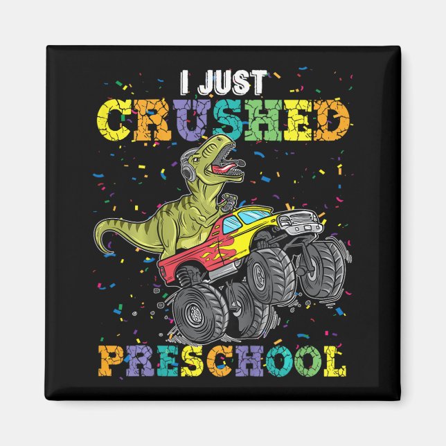 Íman Eu Acabei de Derrotar o T-rex Dinossauro Pré-Escol (Frente)