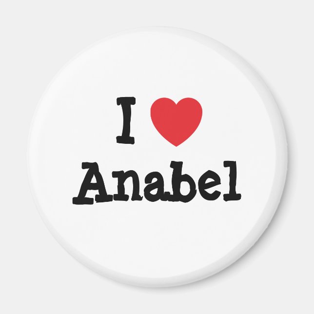 Íman Eu adoro Anabel coração T-Shirt (Frente)