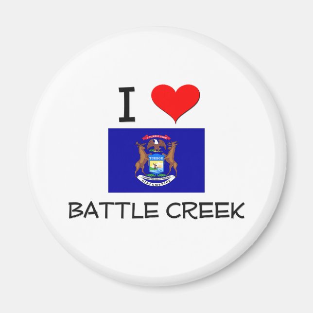 Íman Eu Adoro Batalha de Creek Michigan (Frente)