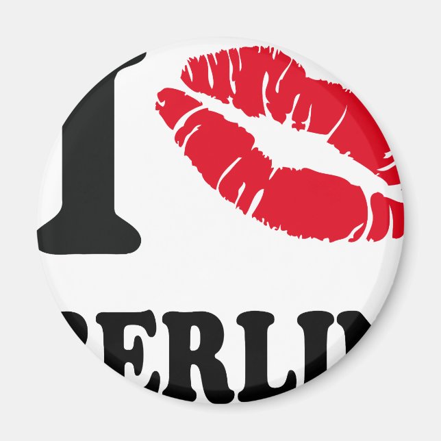 Íman Eu adoro beijar o coração BERLIN (Frente)